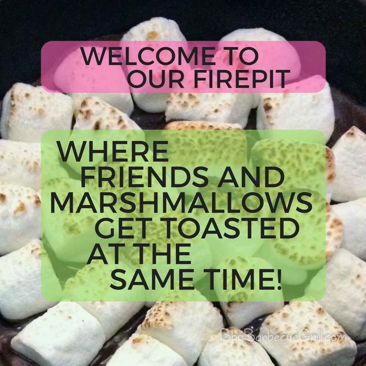 Welcome to our firepit - where friends and marshmallows get toasted at the same time!