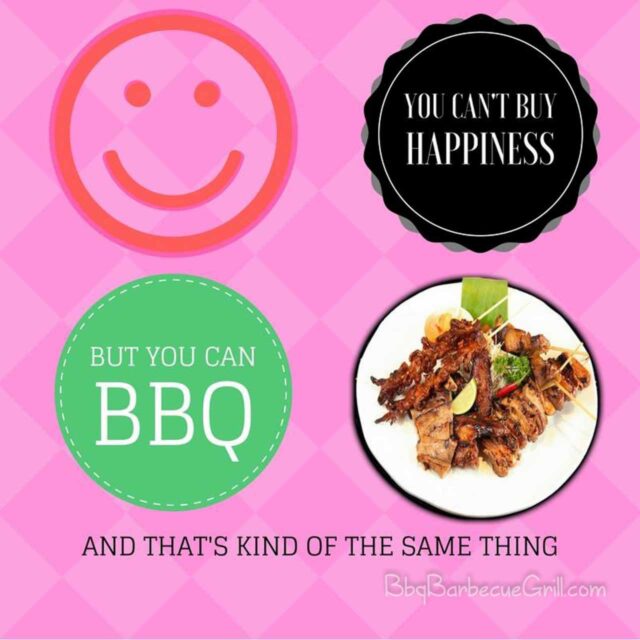 You can't buy happiness but you can BBQ and that's kind of the same thing.